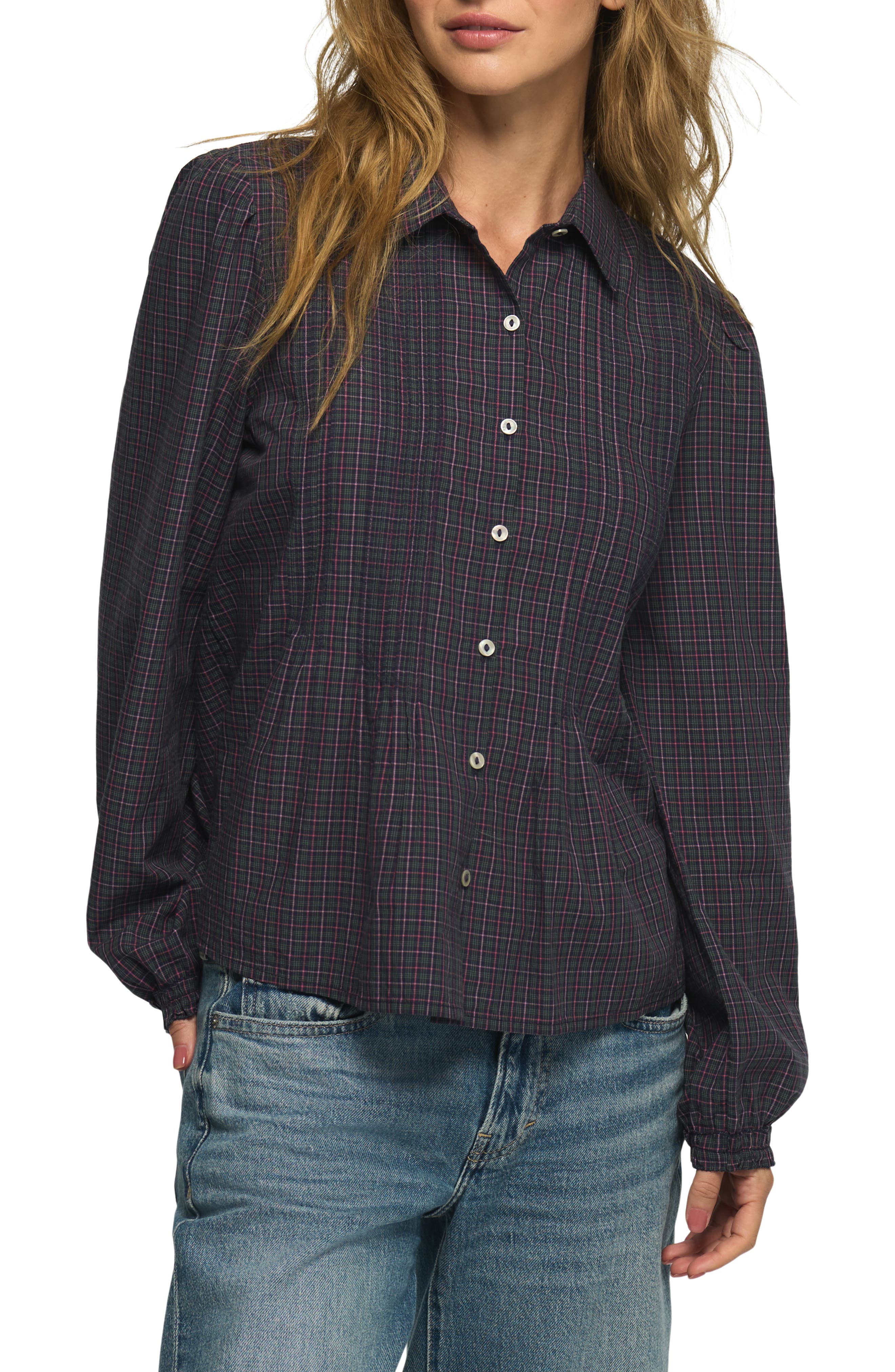 selected BLUE GREEN PLAID