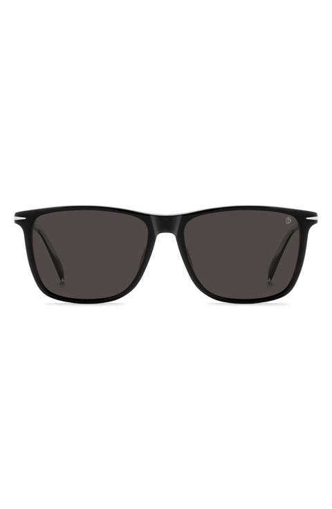 1219/S/US 57mm Polarized Rectangle Sunglasses