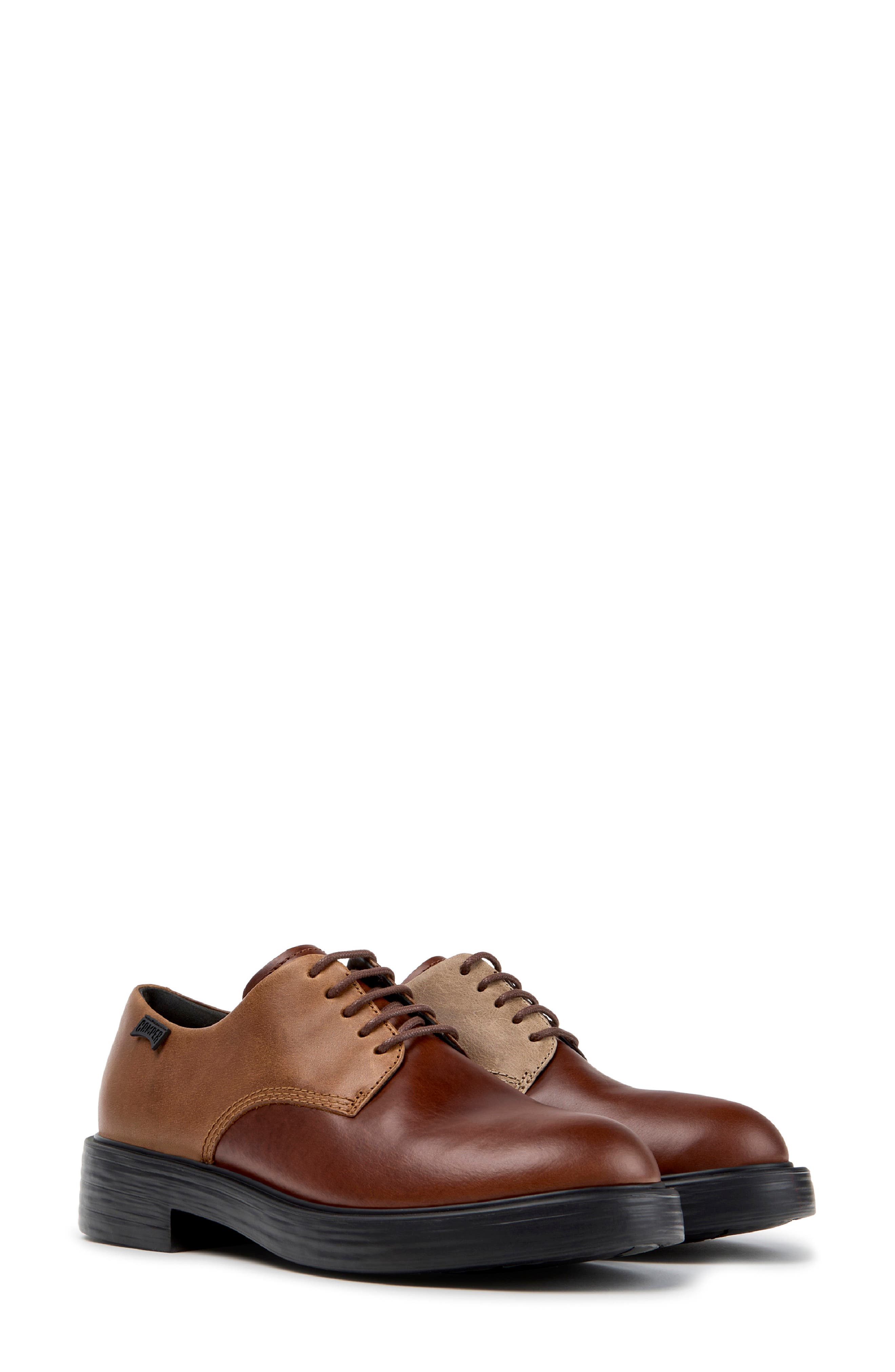 Dean TWINS Leather Derby, Main, color, MEDIUM BROWN