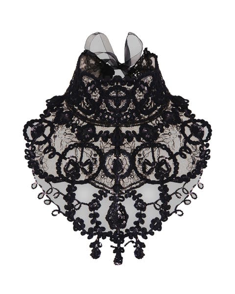 Embroidered Sequin Lace Collar
