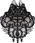 Anne Fontaine Embroidered Sequin Lace Collar