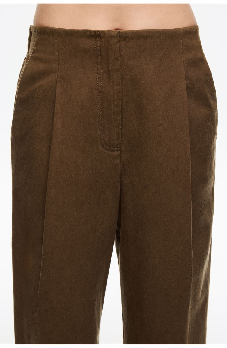 Bimba y Lola Darted Carrot Leg Trousers, Alternate, color, Olive