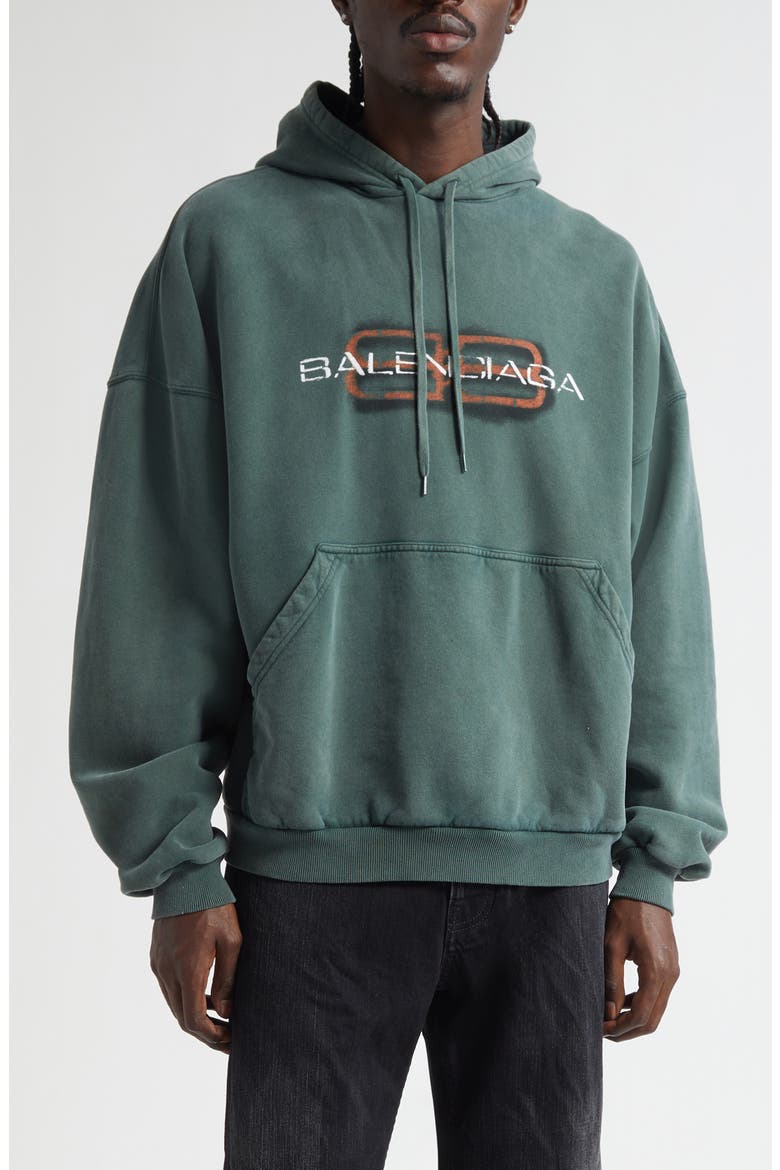 Large Fit BB Icon Stencil Graphic Hoodie (Men) | Nordstrom