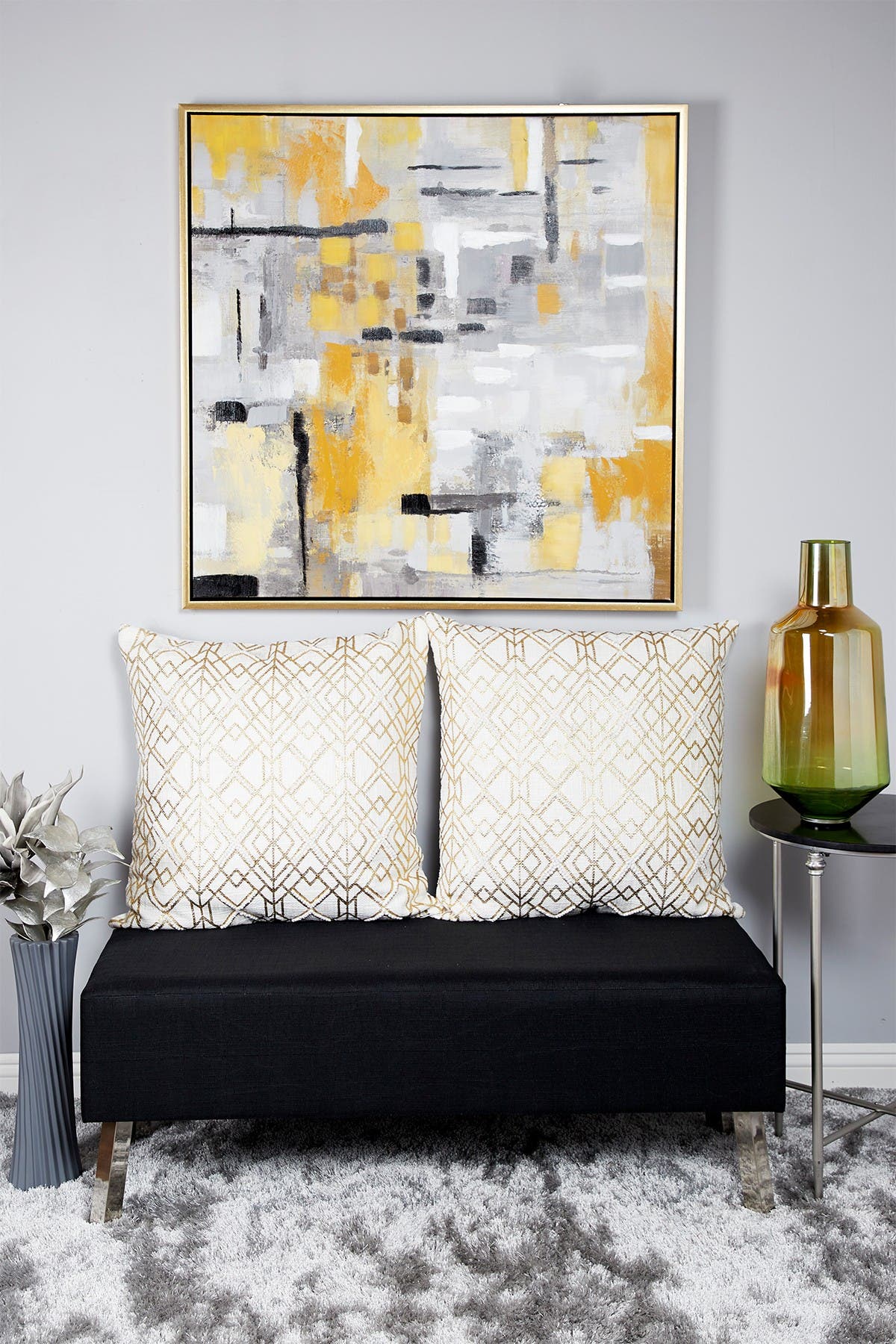 WILLOW ROW 39.5 LARGE SQUARE GOLD BLACK | Nordstromrack