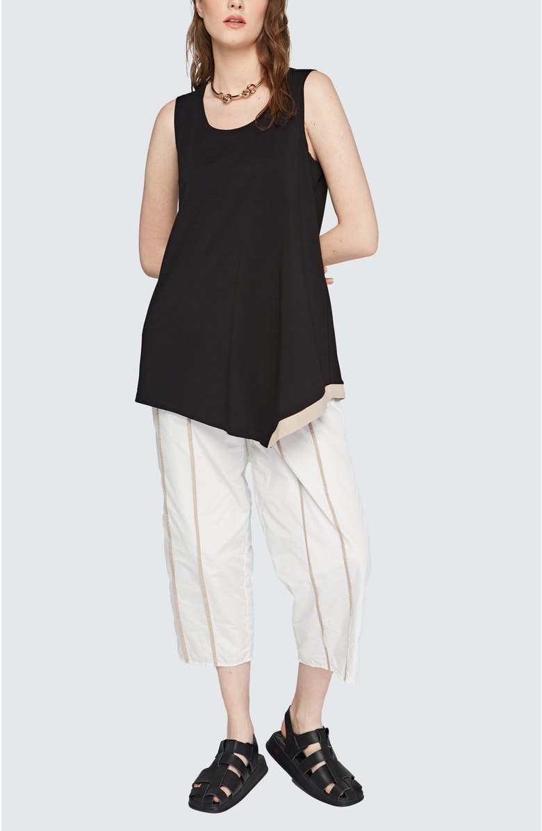 LUUKAA Harmony Cotton Jersey Top, Alternate, color, Black