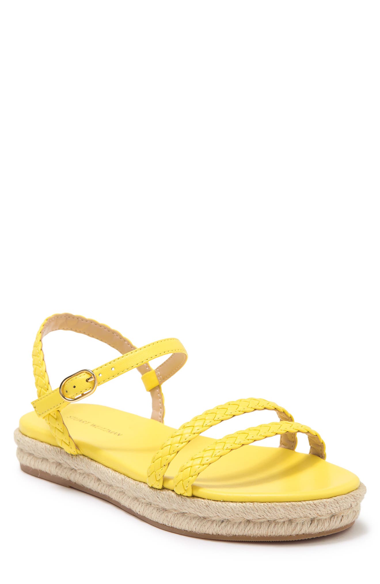Stuart Weitzman Mykonos Braided Strap Espadrille Flat (Women ...