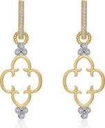 Lafonn Cutout Clover Drop Earrings