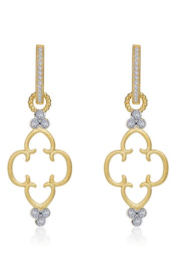 Lafonn Cutout Clover Drop Earrings In Gold