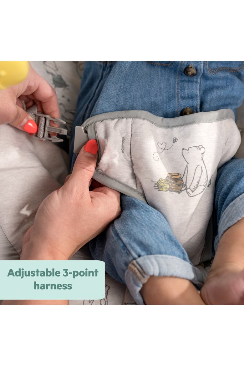 Disney Baby Winnie the Pooh Classic Pals Vibrating Bouncer, Alternate, color, GREY