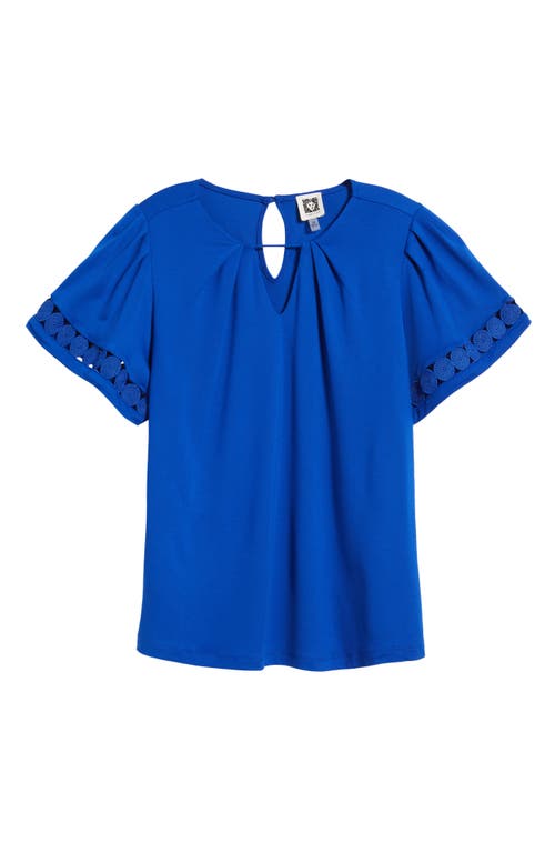 ANNE KLEIN ANNE KLEIN HARMONY PLEATED NECK TOP
