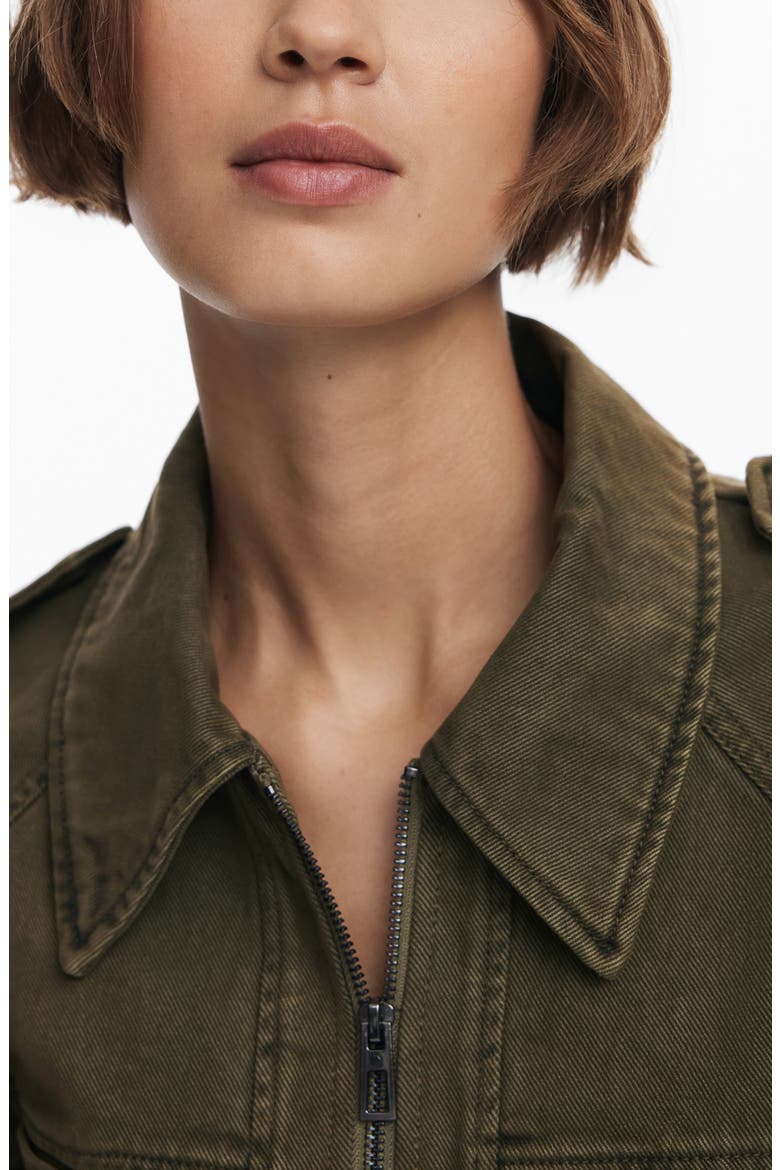 Mixed Media Jacket, Alternate, color, KHAKI GREEN/ BLUE