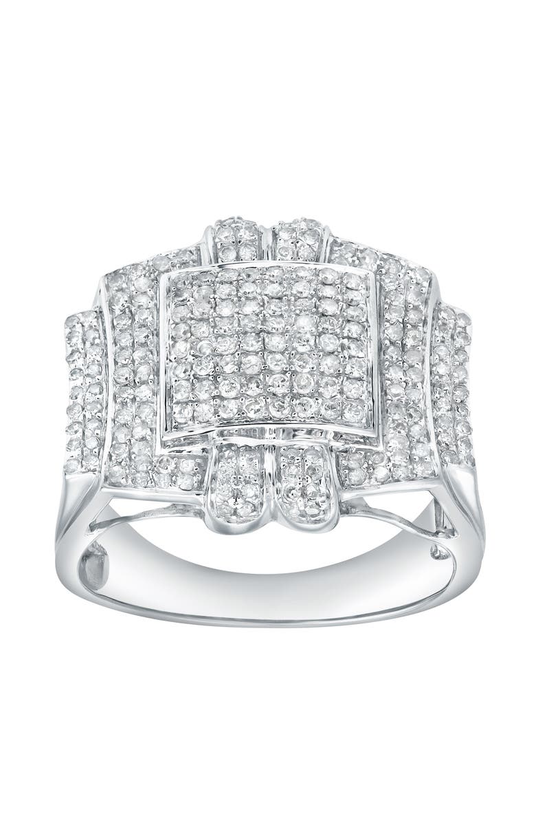 LuvMyJewelry Prestige  0.90 Cts Natural Diamond 14K Gold Ring, Main, color, 14K White Gold