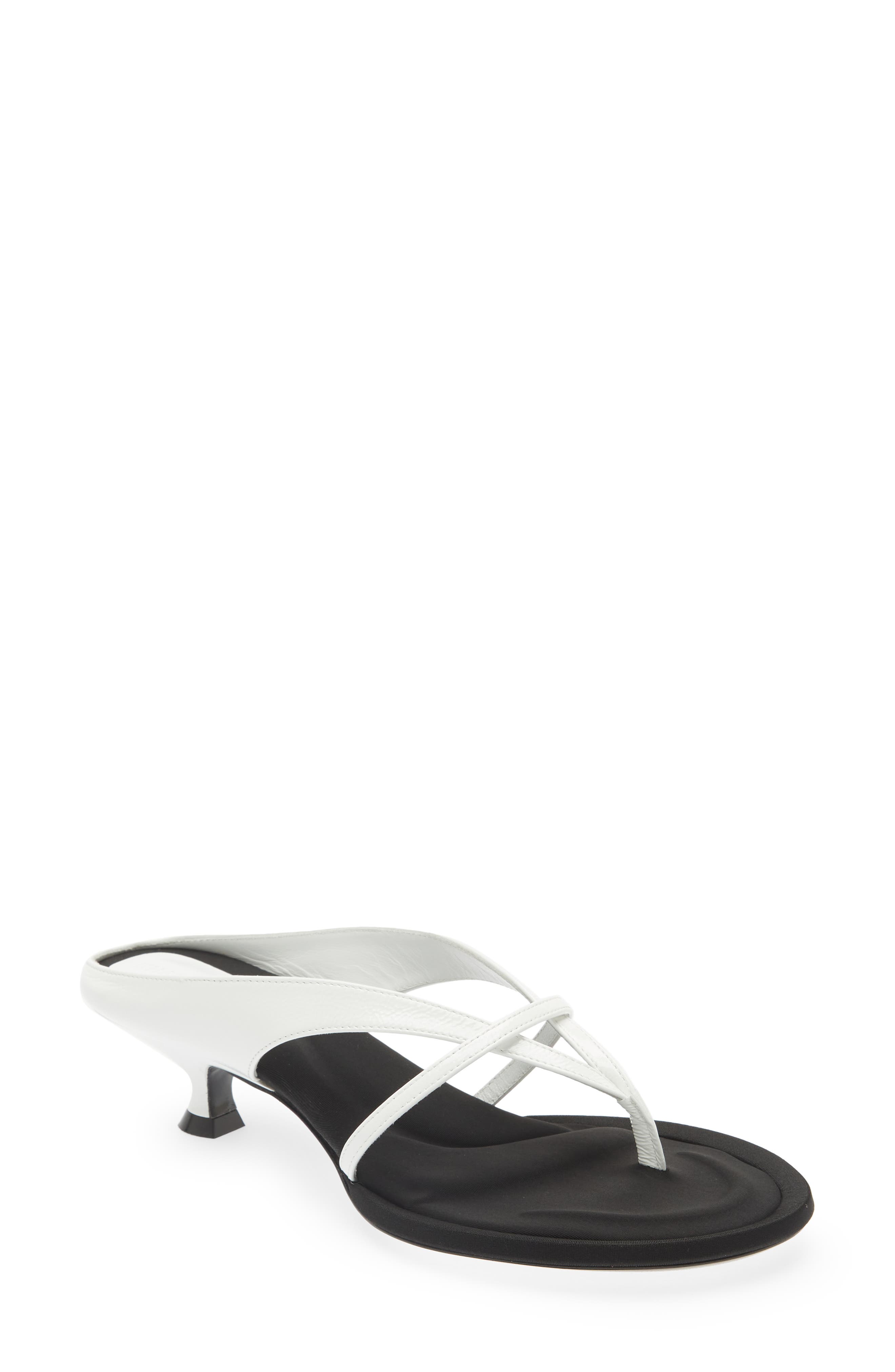 Monroe Kitten Heel Sandal, Main, color, WHITE