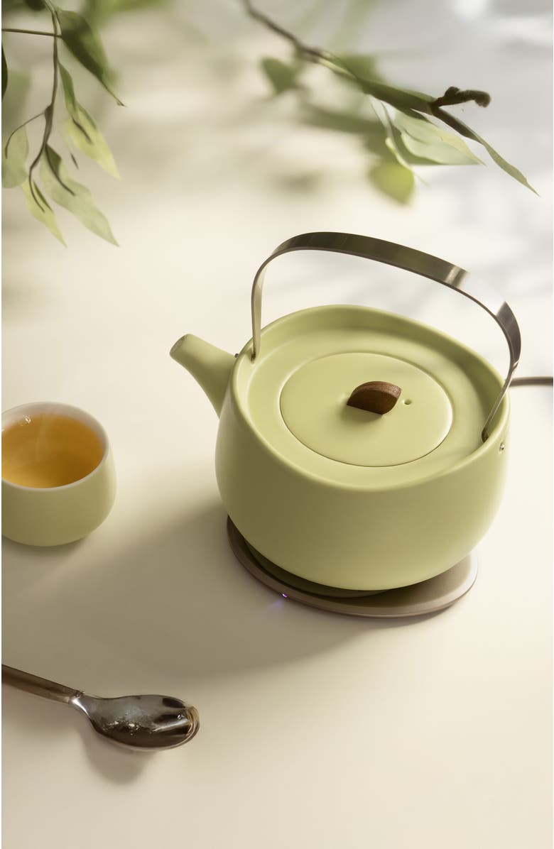 OHOM INC Leiph Self-heating Teapot Set, Alternate, color, Verde Green
