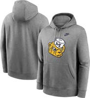 Nike Men's Nike Heather Gray Michigan Wolverines Legacy Logo Club Fleece Pullover Hoodie