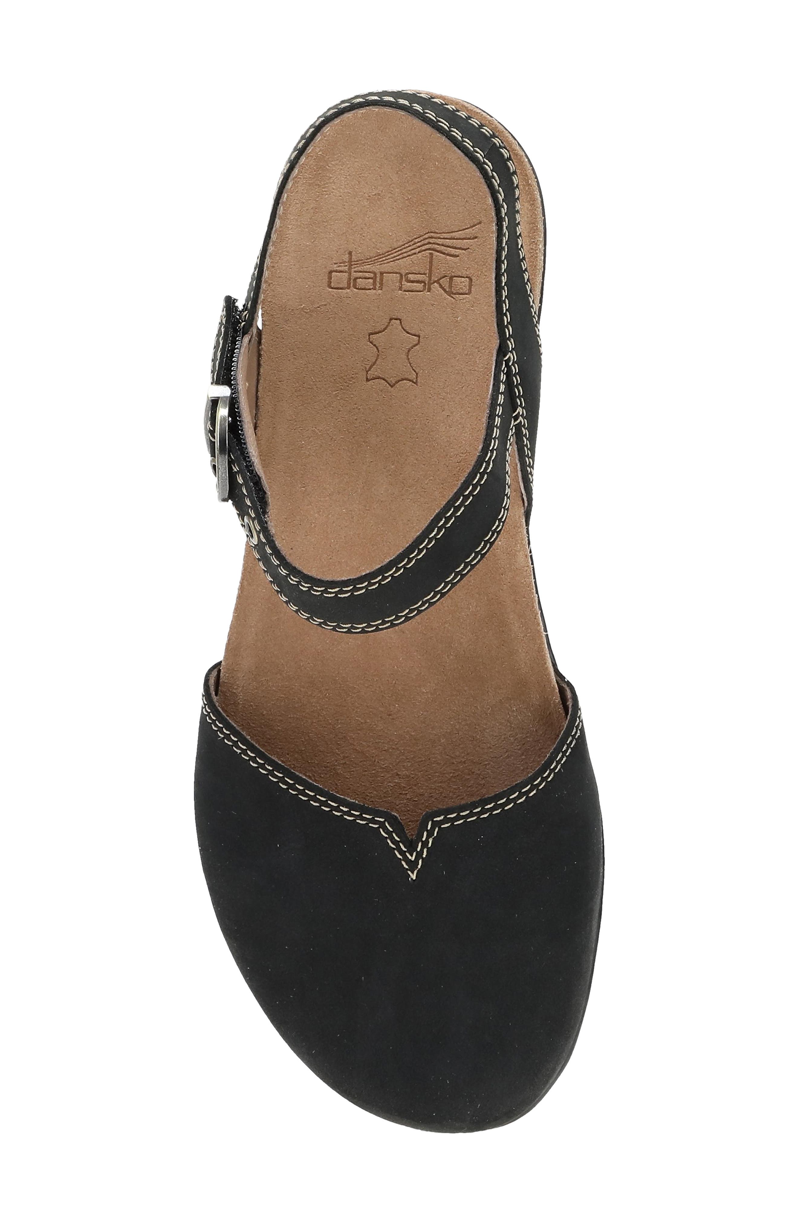 Rori Leather Sandal, Alternate, color, BLACK NUBUCK