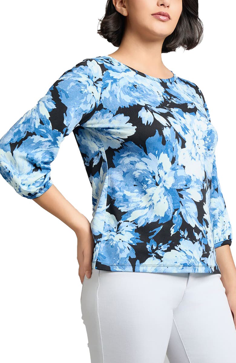 Jones New York Floral Knit Top, Alternate, color, 