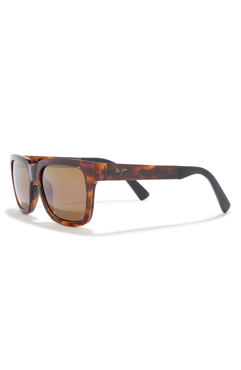 Maui Jim 54mm Polarized Square Sunglasses, Alternate, color, Tortoise Tortoise Bronze