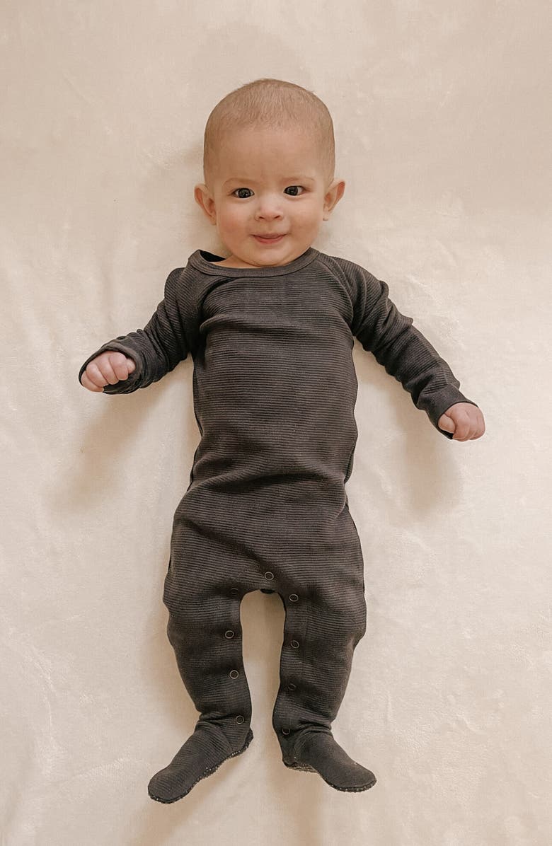 L'ovedbaby Acorn Stretch Organic Cotton Corduroy Footie & Hat Set, Alternate, color, 