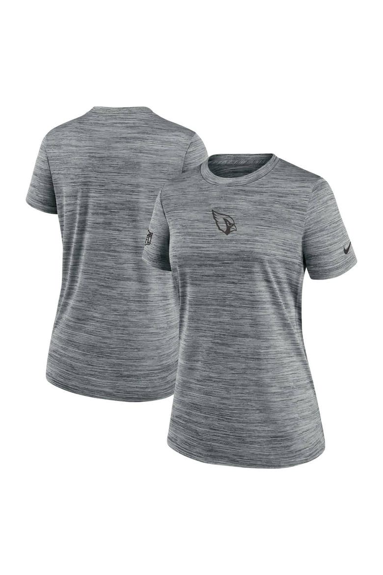 Women's Nike Gray Arizona Cardinals Sideline Velocity Performance T-Shirt, Alternate, color, Gray