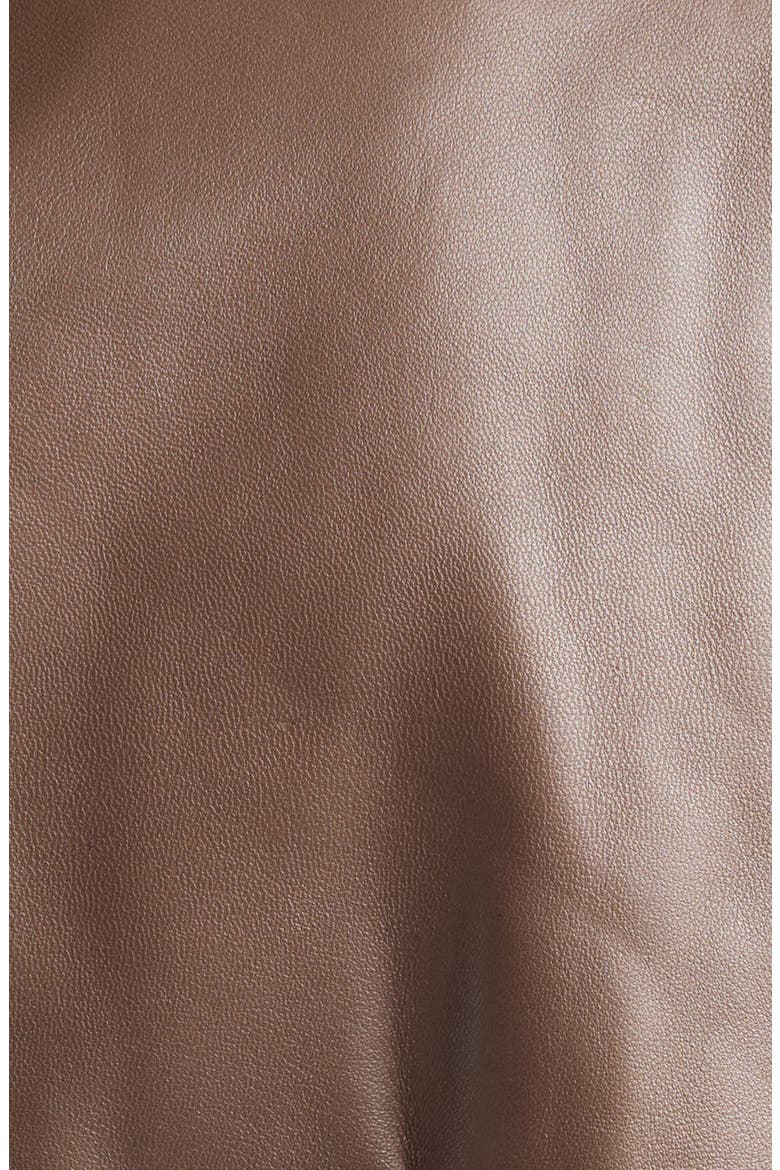 Allie Leather Jacket, Alternate, color, TAUPE NEUTRAL