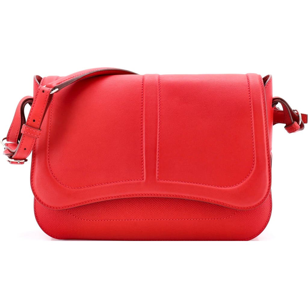 Pre-owned Hermes Hermes Harnais Shoulder Bag Epsom And Swift In Red
