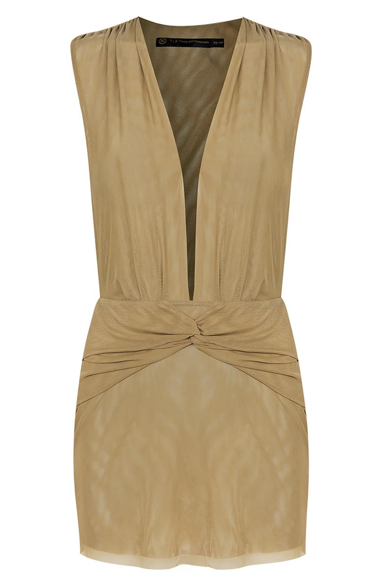 ViX Paula Hermanny Cindy Solid Cover-Up Dress, Alternate, color,