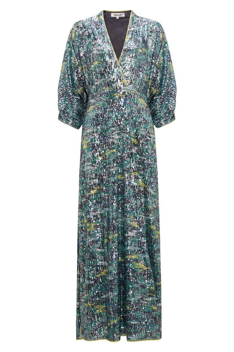Jessel Sequin Maxi Dress, Alternate, color, FLAMES