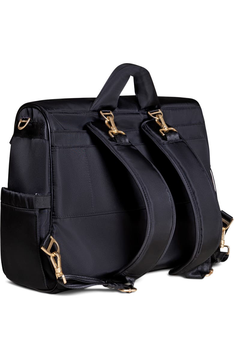 JuJuBe Twill Diaper Backpack Satchel, Alternate, color, Black