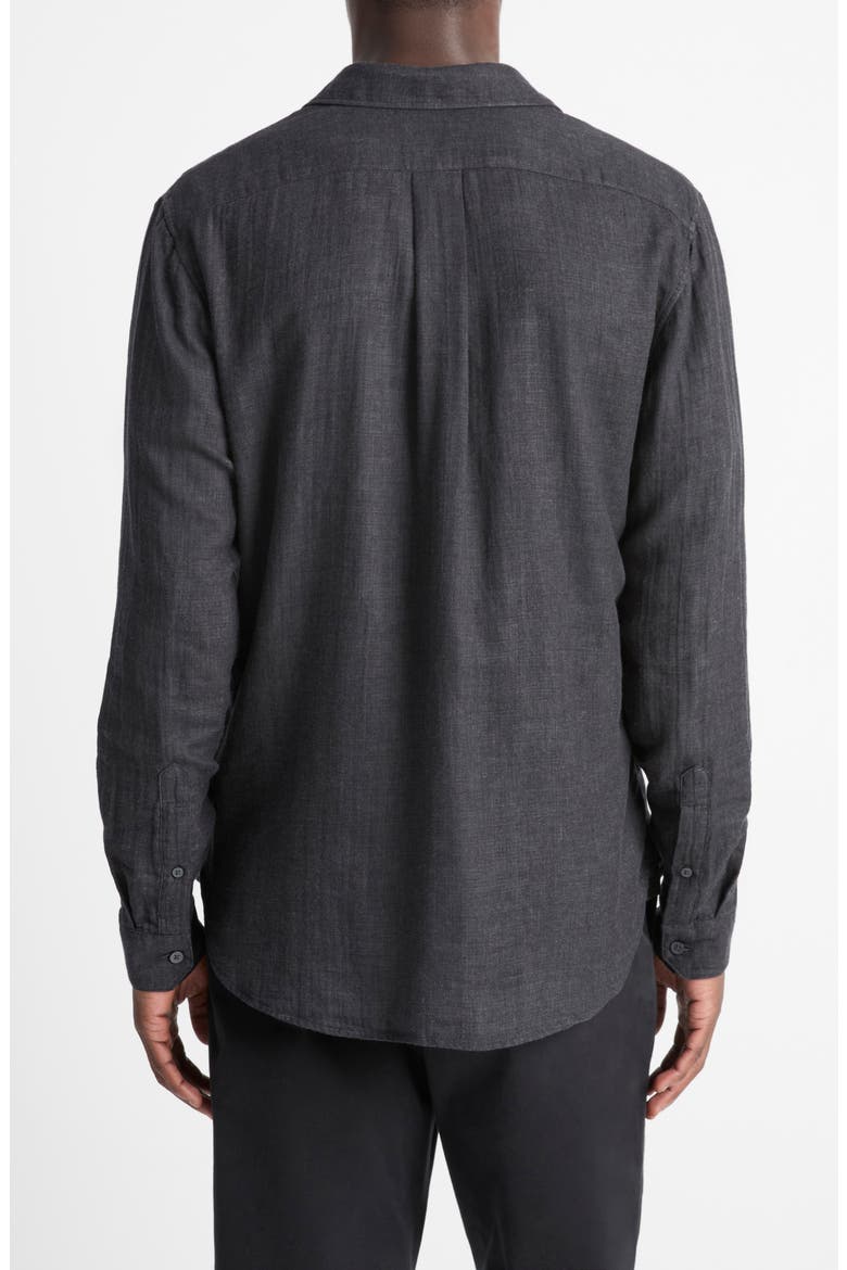 Regular Fit Double Face Button-Up Shirt, Alternate, color, H BLACK