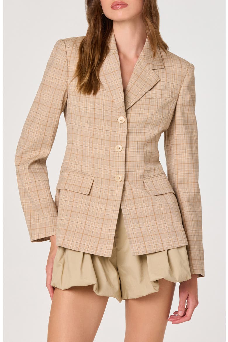 Valor Plaid Blazer, Alternate, color, TAN PLAID