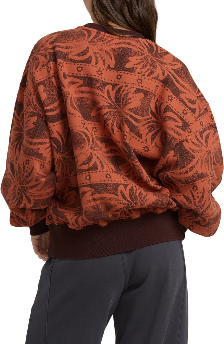 Billabong Vida Palms Print Sweatshirt, Alternate, color, Teak