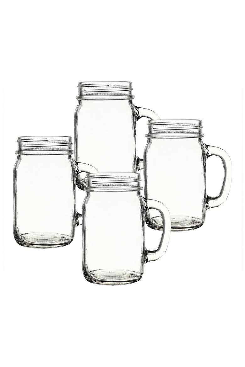 Monogram Glass Drinking Jars, Alternate, color, CLEAR