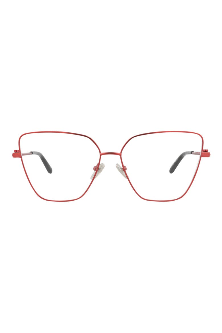 59mm Cat Eye Optical Glasses, Main, color, RED RED TRANSPARENT