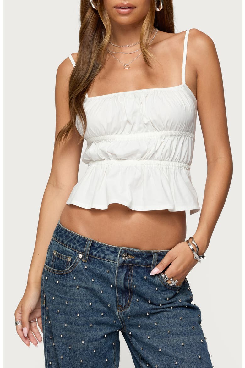 Adler Open Tie Back Camisole, Main, color, WHITE