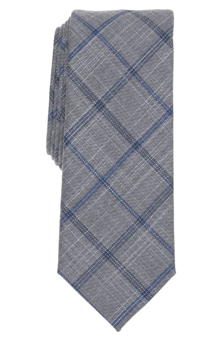 Original Penguin Repola Plaid Tie, Main, color, Grey