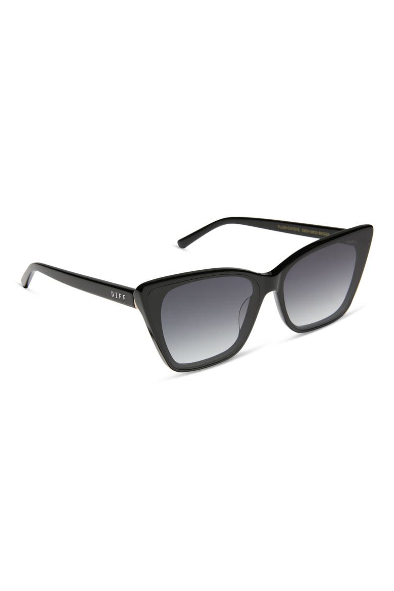 Alina 61mm Cat Eye Sunglasses, Alternate, color, BLACK / GREY GRADIENT