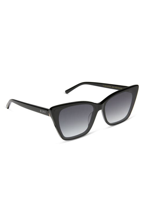 Diff Alina 61mm Cat Eye Sunglasses In Black