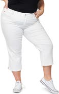 SLINK Jeans Mid Rise Straight Leg Crop Jeans