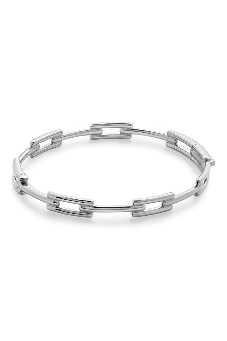 Signature Link Bangle Bracelet, Main, color, STERLING SILVER
