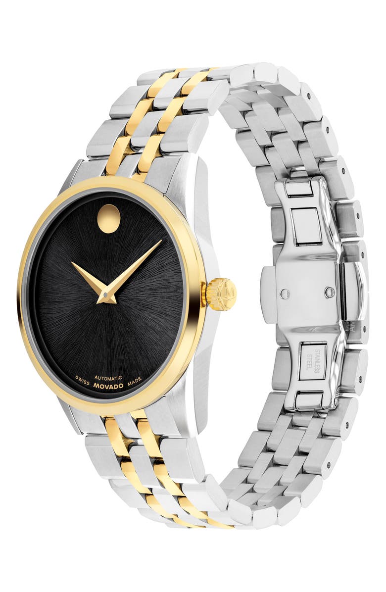 Movado Museum Classic Automatic Bracelet Watch, 33mm, Alternate, color, Black