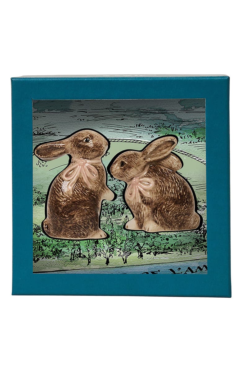 Juliska Clever Creatures Bunny Salt & Pepper Shakers Set, Alternate, color, Walnut
