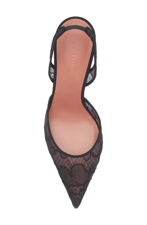 Amina Muaddi Holli Lace Slingback Pump In Black