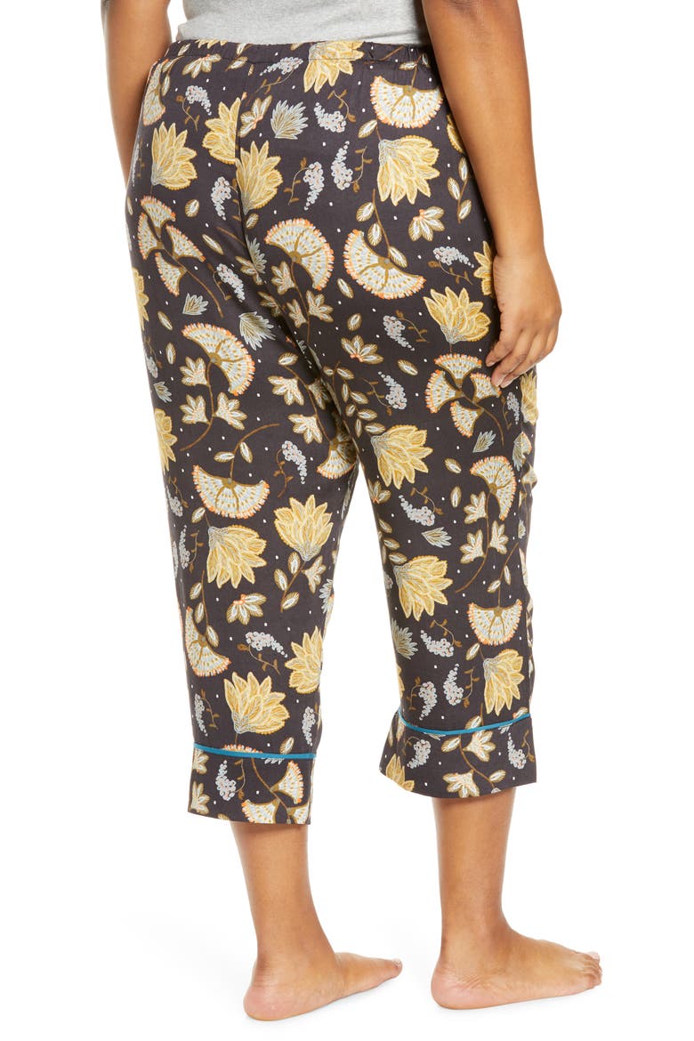 Print Crop Pajama Pants, Alternate, color, BLACK PAISLEY