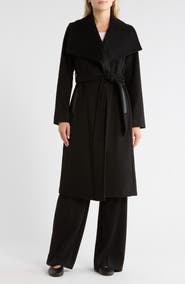 Michael Kors Wool Blend Longline Wrap Coat