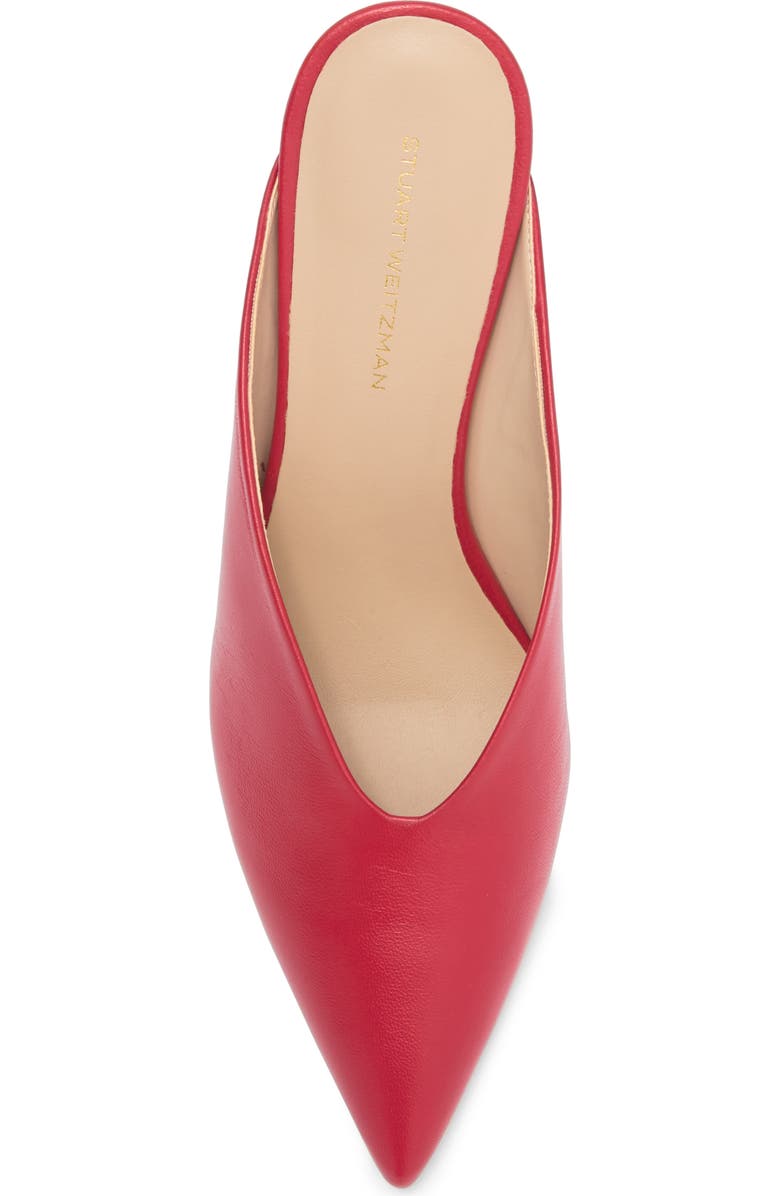 Stuart Weitzman Lula Pointed Toe Pump, Alternate, color, Lipstick Red