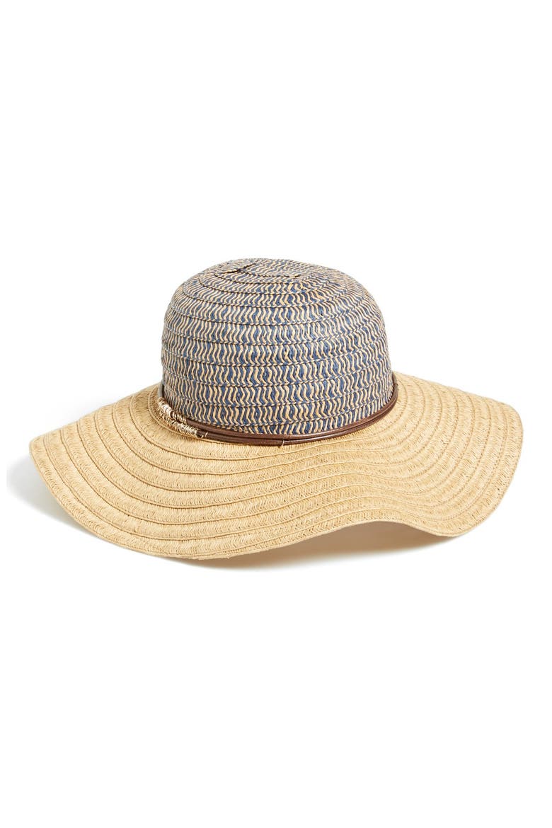 'Treasure Trove' Floppy Hat, Alternate, color, BLUE NATURAL