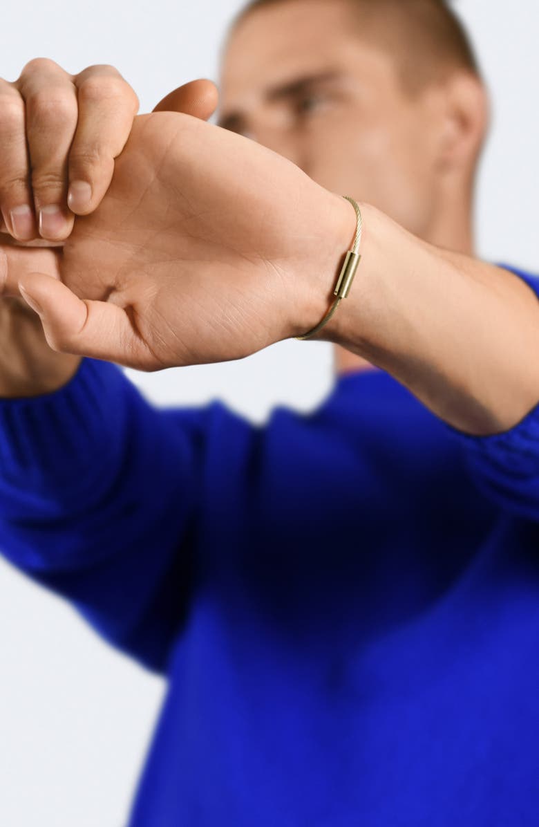 le gramme Men's 11G Brushed 18K Gold Cable Bracelet, Alternate, color, 