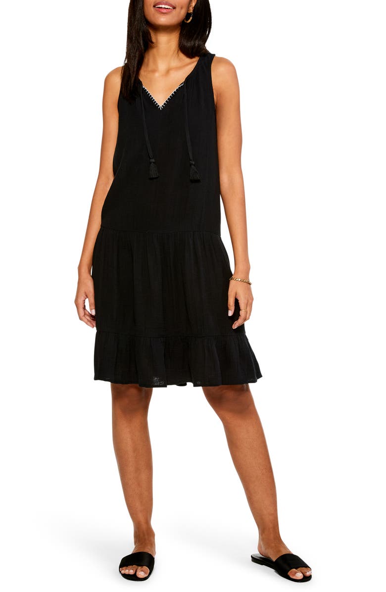 NIC+ZOE Tiered Gauze Tank Dress, Main, color, 