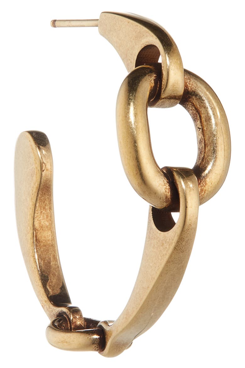 The Chloé Spirit Hoop Earrings, Alternate, color, VINTAGE GOLD